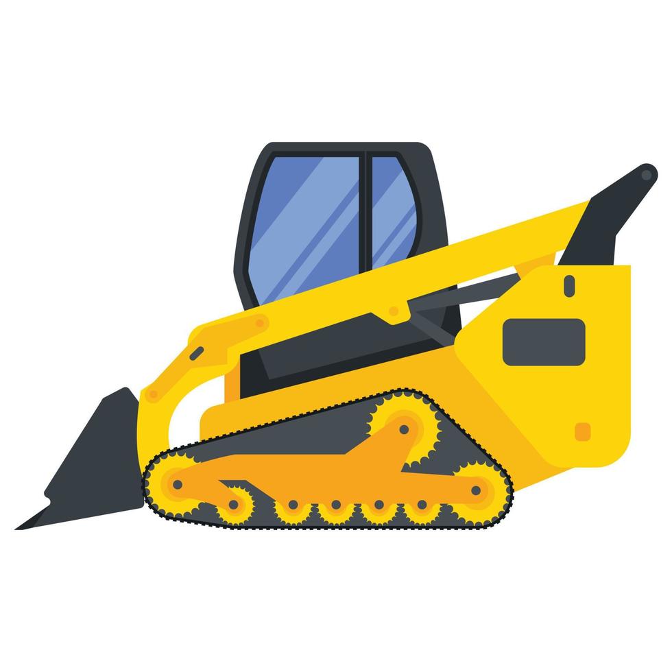 Illustration for construction machinery vehicle excavator. vector