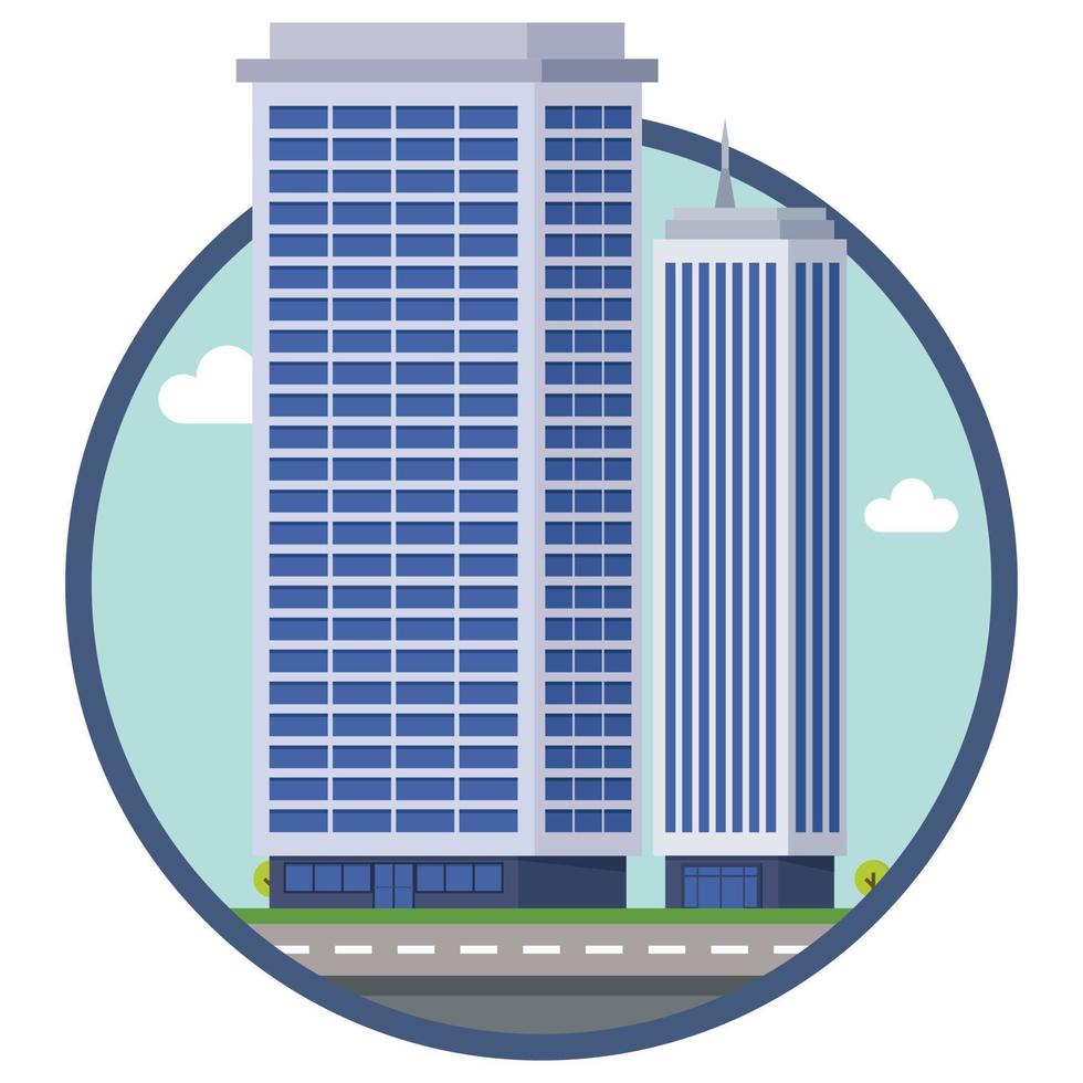 Apartment city building beautiful illustration vector