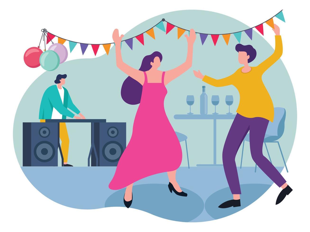 Birthday party celebrate dance vector