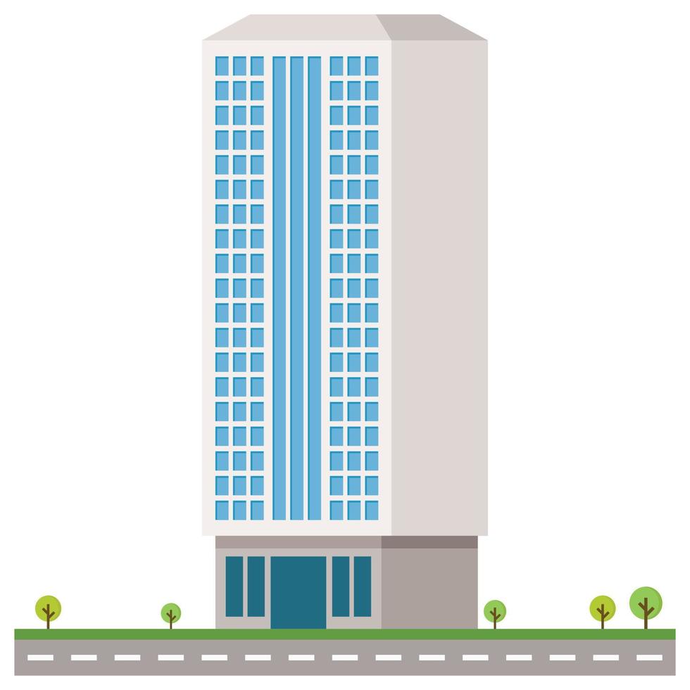 Office city building beautiful illustration. vector