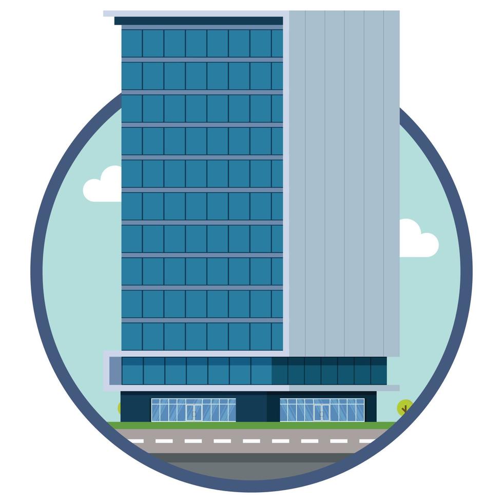 Apartment city building beautiful illustration. vector