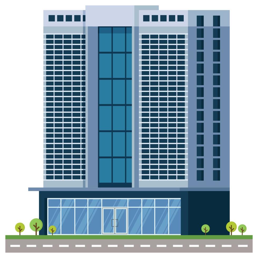 Shopping Mall city building beautiful illustration. vector