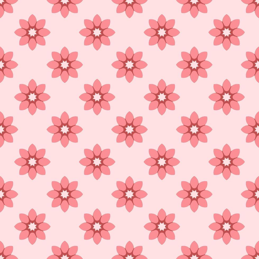patrón vectorial sin costuras de flor rosa para imprimir y envolver vector