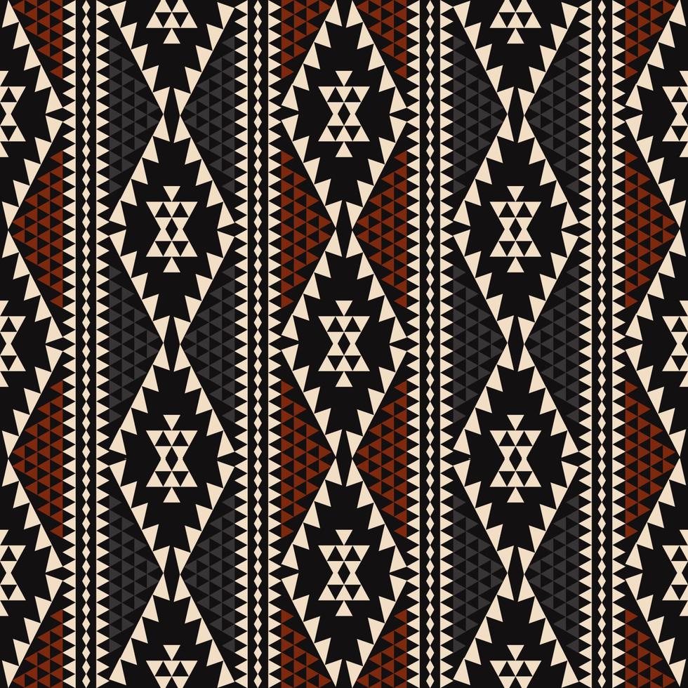 Aztec Navajo stripes pattern. Ethnic southwest red-black color seamless pattern background. Use for fabric, textile, home interior decoration elements, upholstery, wrapping. vector