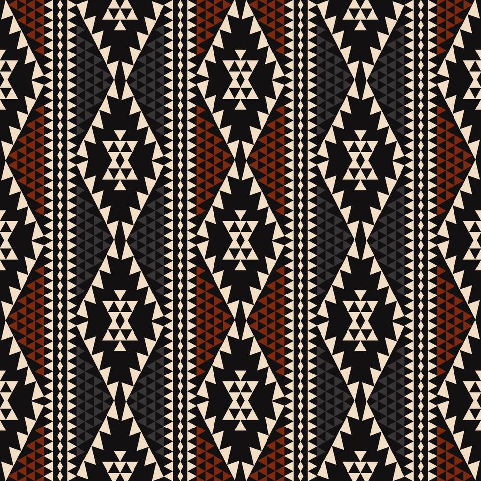 Aztec Navajo stripes pattern. Ethnic southwest red-black color seamless pattern background. Use for fabric, textile, home interior decoration elements, upholstery, wrapping. vector