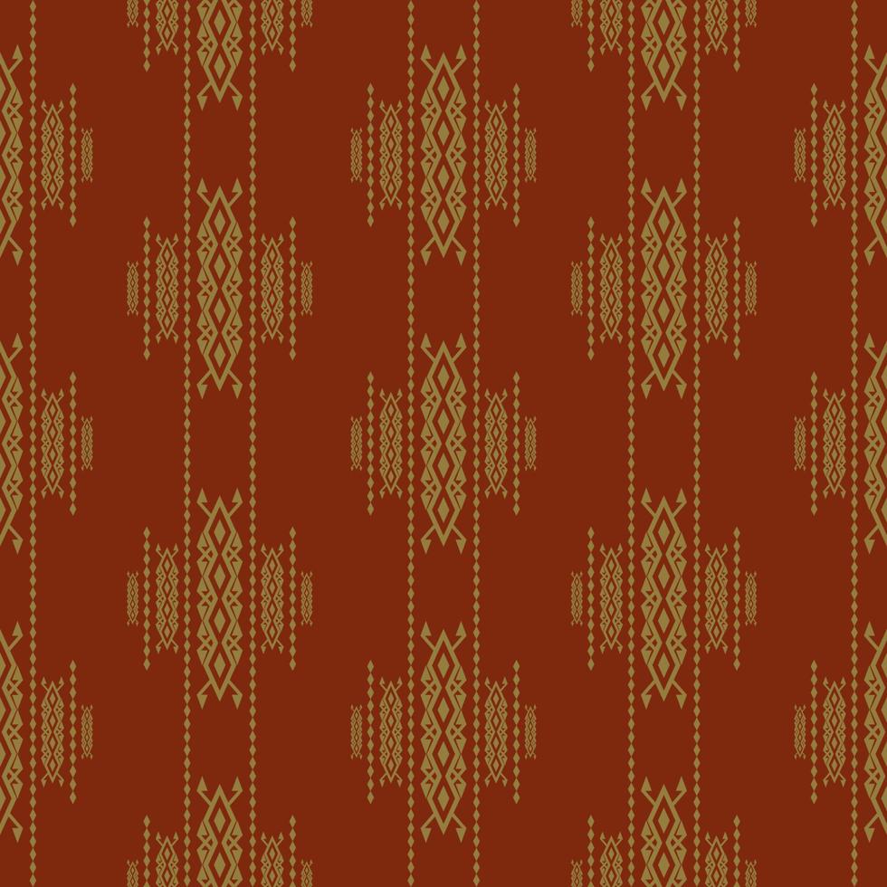 patrón étnico azteca tradicional rojo-dorado. étnico tribal azteca forma geométrica abstracta color rojo-dorado sin fisuras de fondo. batik, diseño de patrones de superficie étnica sari para textiles. vector