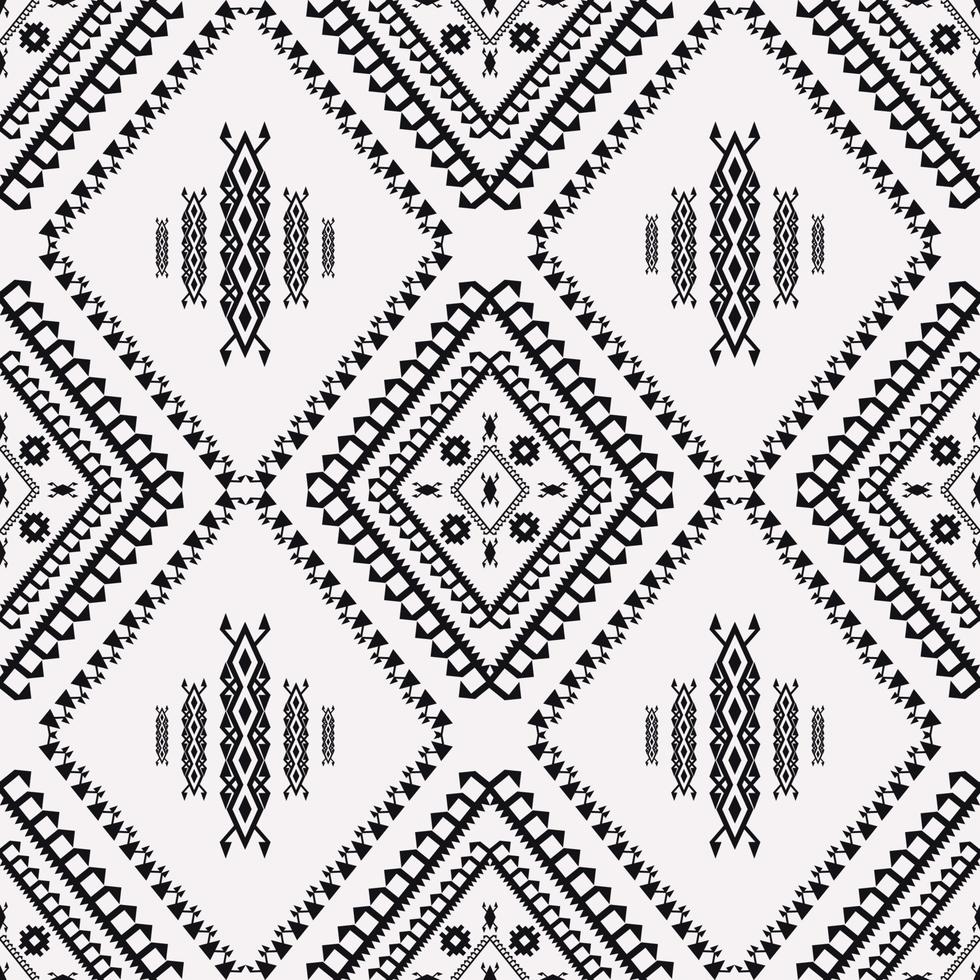 Ethnic tribal black and white pattern. Ethnic tribal aztec Navajo geometric diamond shape seamless pattern background. Southwest geometric pattern for fabric, home interior decoration elements. vector