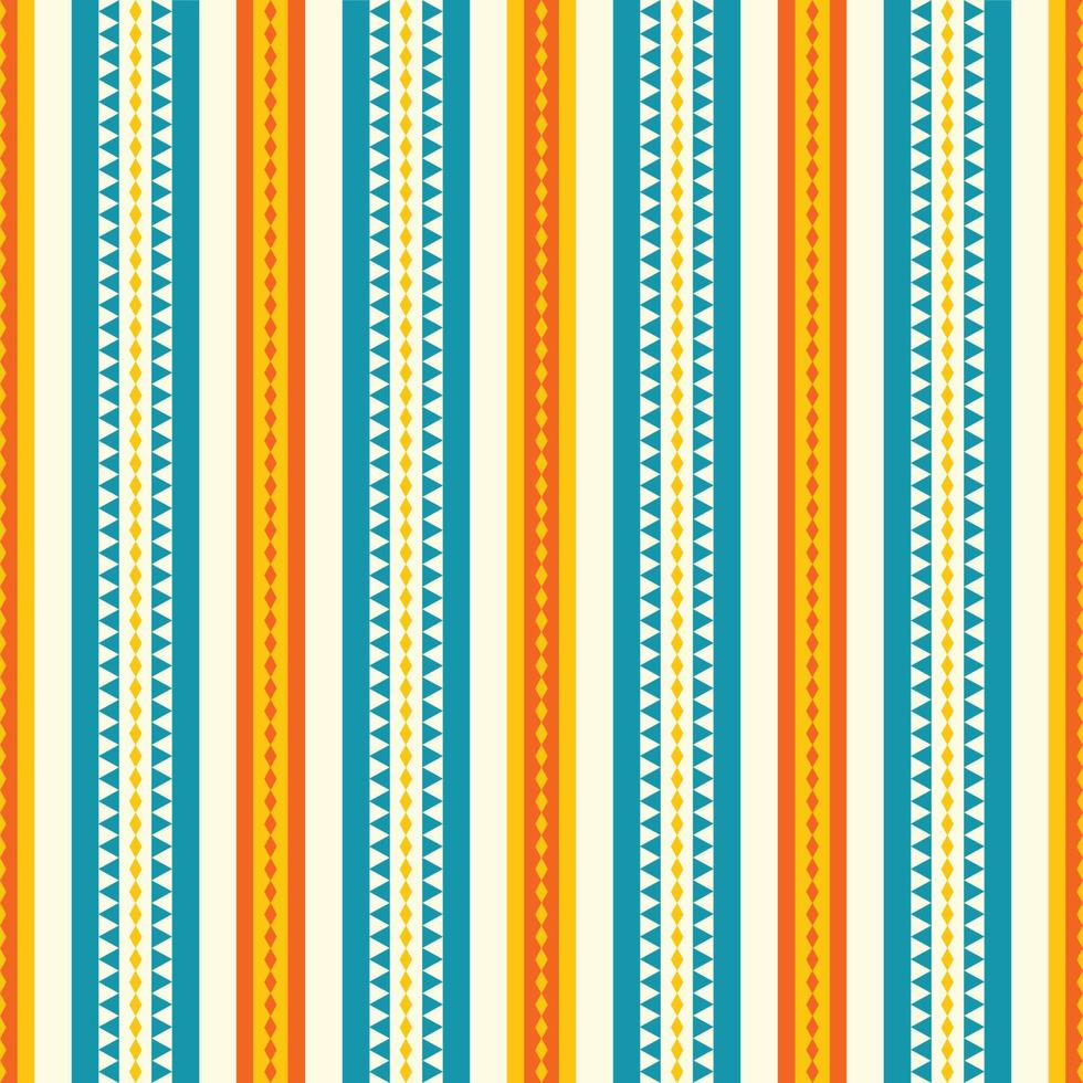 Ethnic colorful stripes pattern. Geometric triangle colorful line stripes seamless pattern background. Geometric colorful stripes pattern for fabric, home decoration elements, upholstery, wrap. vector