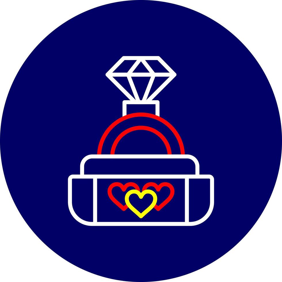 diseño de icono creativo de anillo de bodas vector
