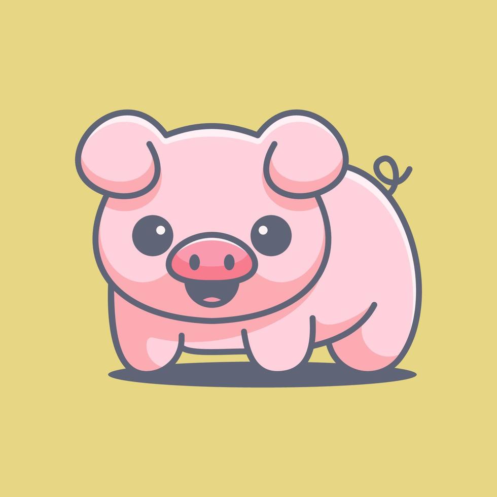 CUTE ANGEL PIG vector