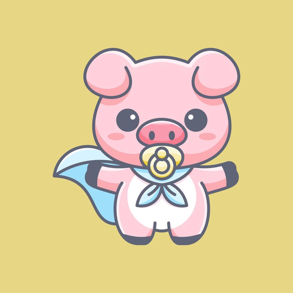 BABY PIG SUPER HERO vector