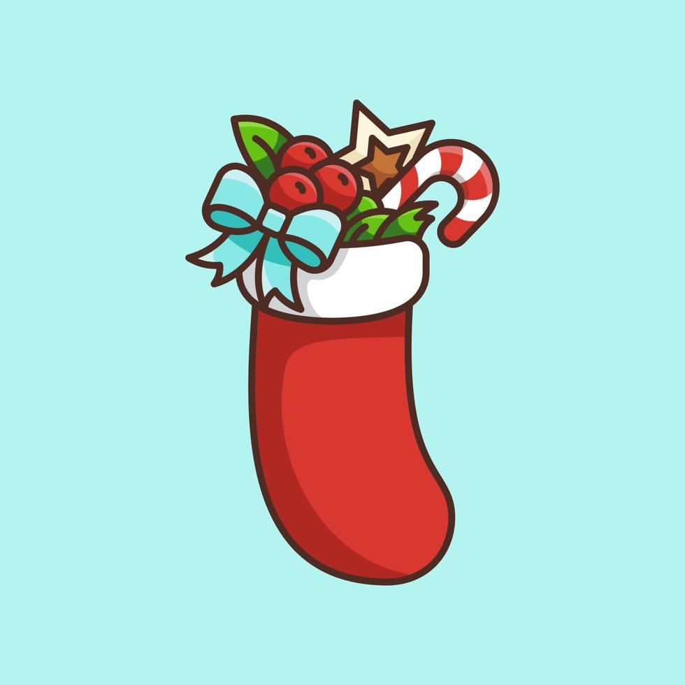 cute christmas socks vector