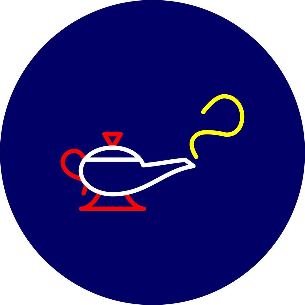 Magic Lamp Creative Icon Design vector