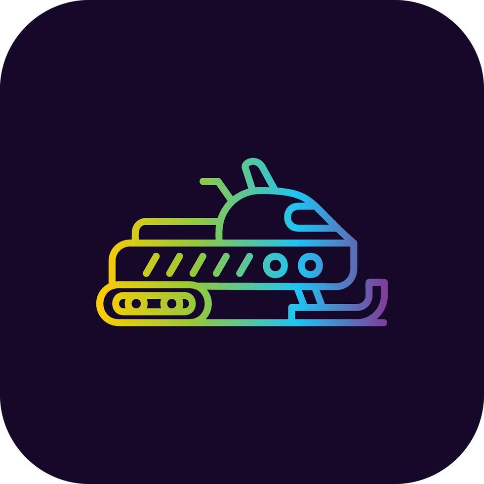 Snowmobile Creative Icon Design vector