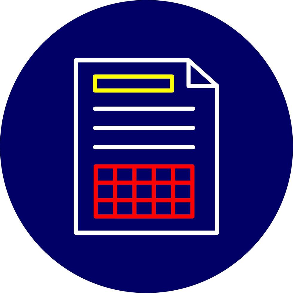 Spreadsheet Creative Icon Design vector