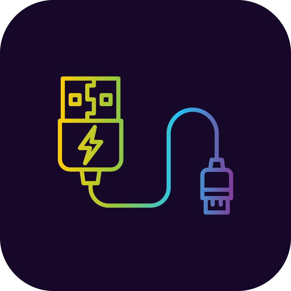 Usb Cable Creative Icon Design vector