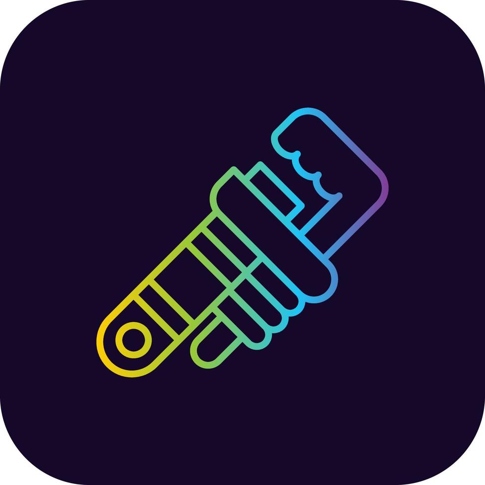 Pipe Wrench Creative Icon Design vector