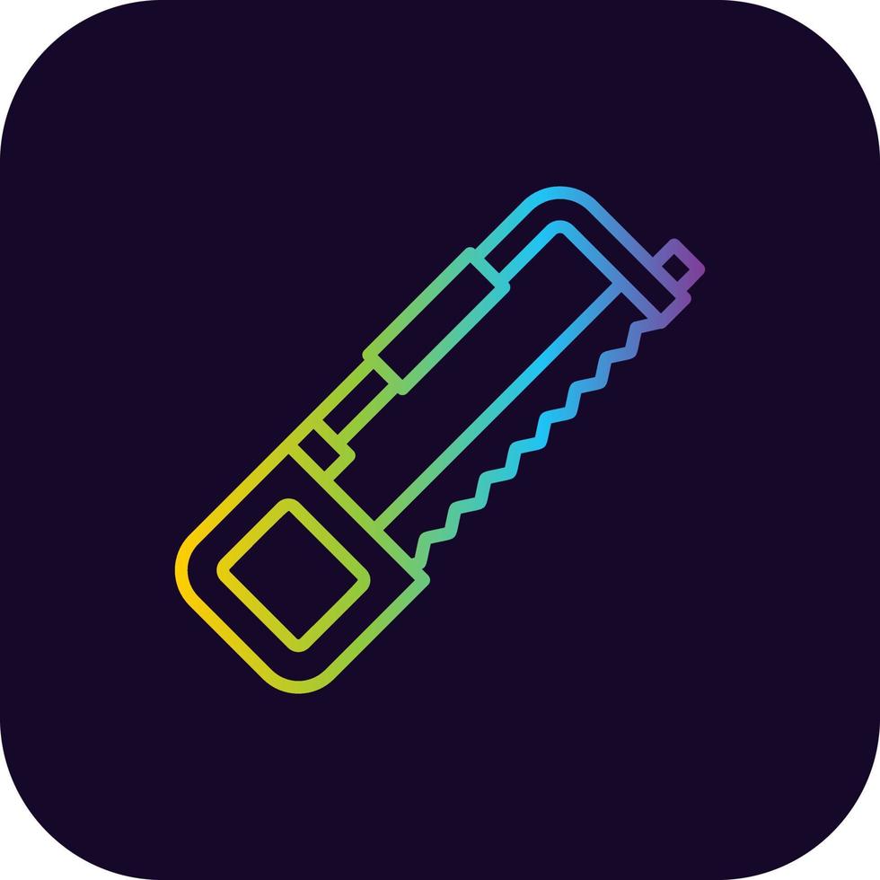 Hack Saw Creative Icon Design vector