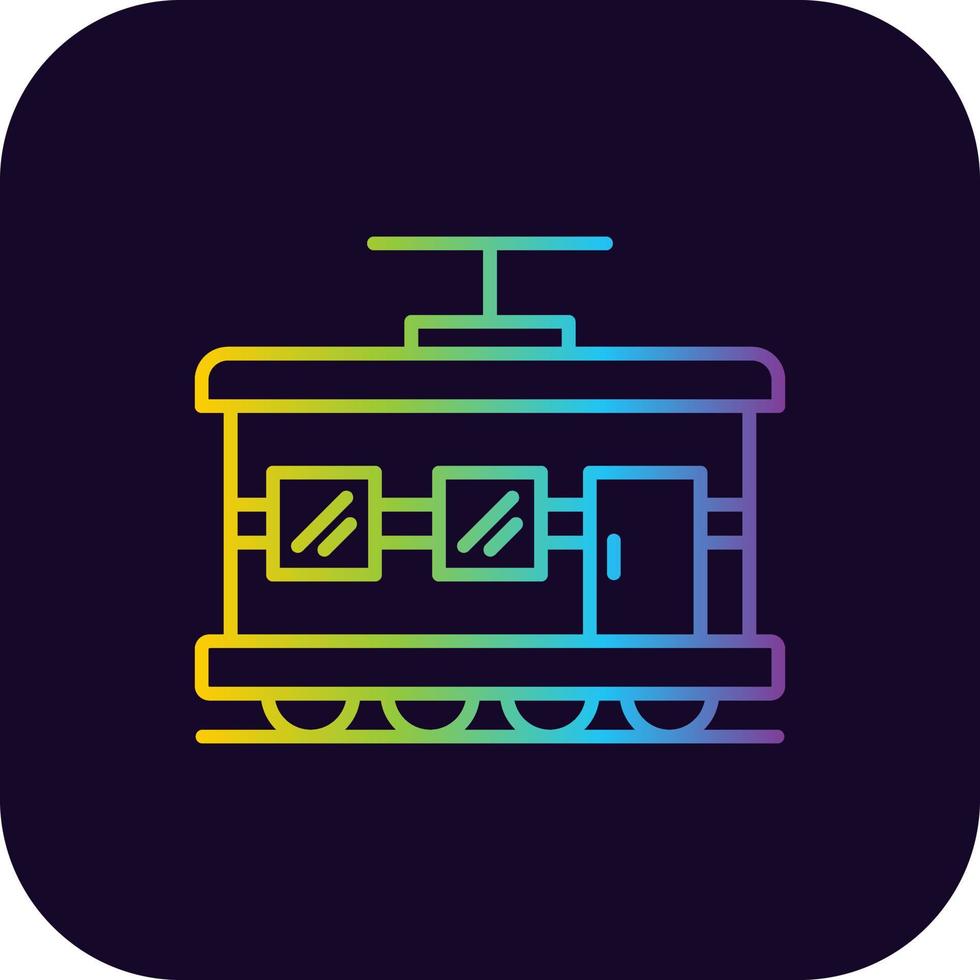 Tram Creative Icon Design vector