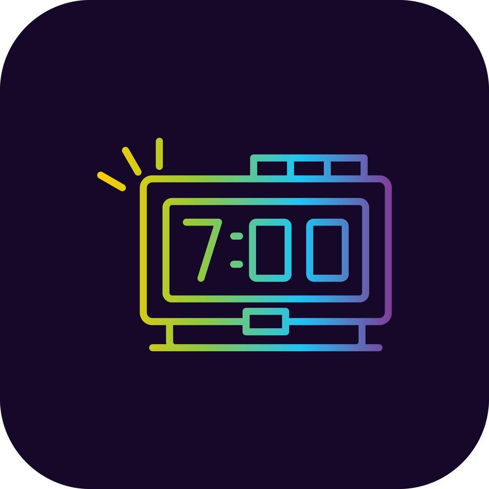 Digital Clock Creative Icon Design vector