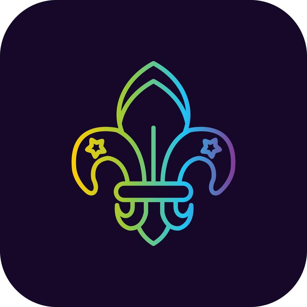 Fleur De Lis Creative Icon Design vector