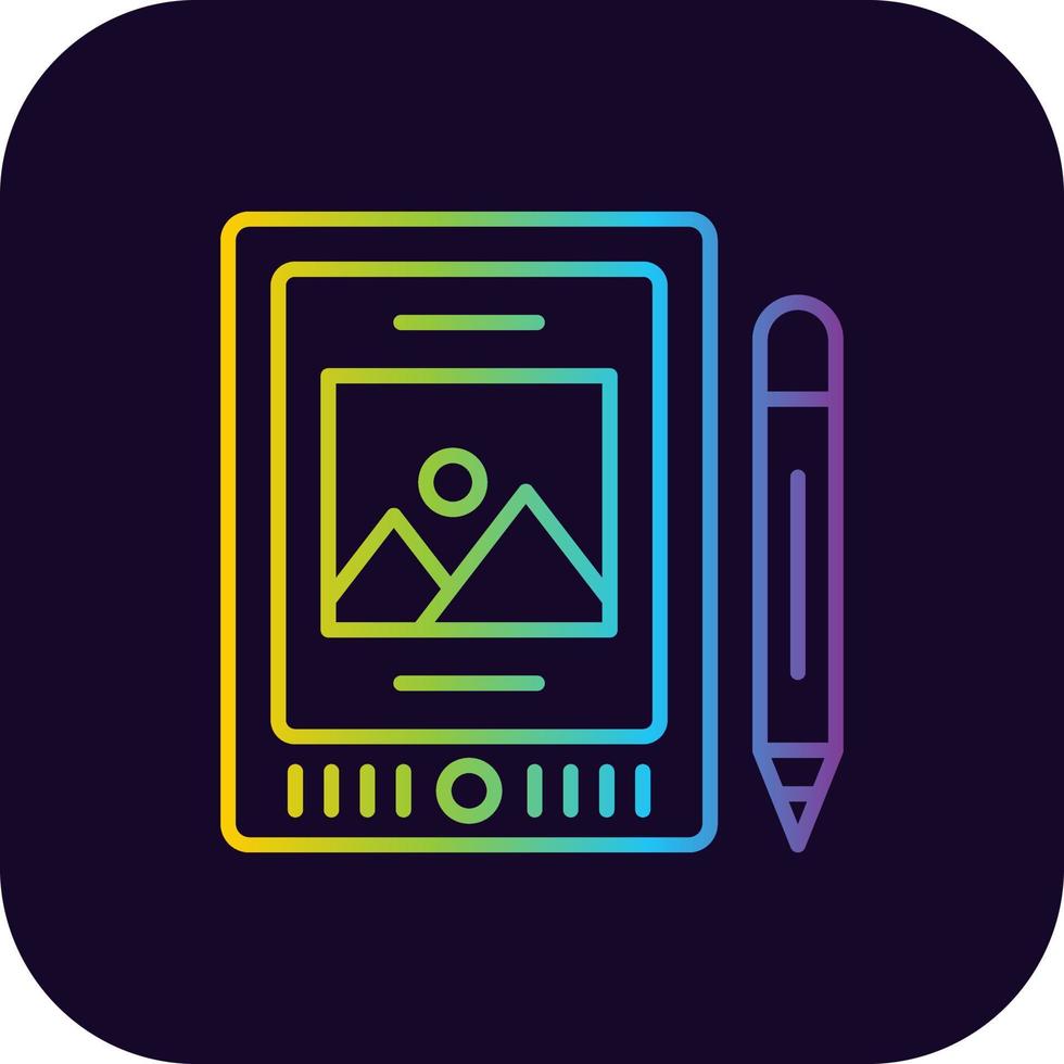 diseño de icono creativo de tableta digitalizadora vector