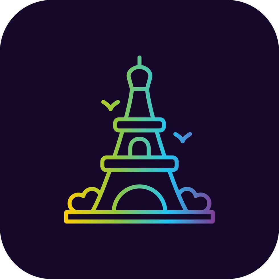 Eiffel Tower Creative Icon Design vector