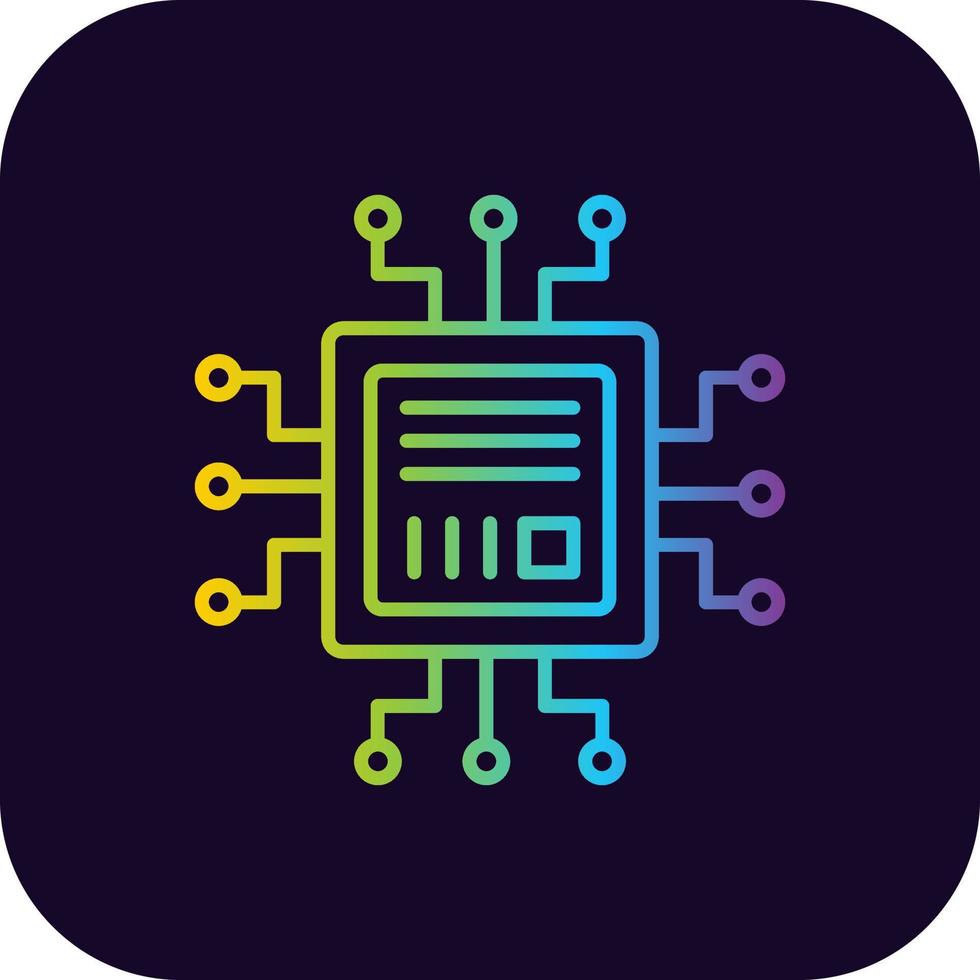 Microchip Creative Icon Design vector