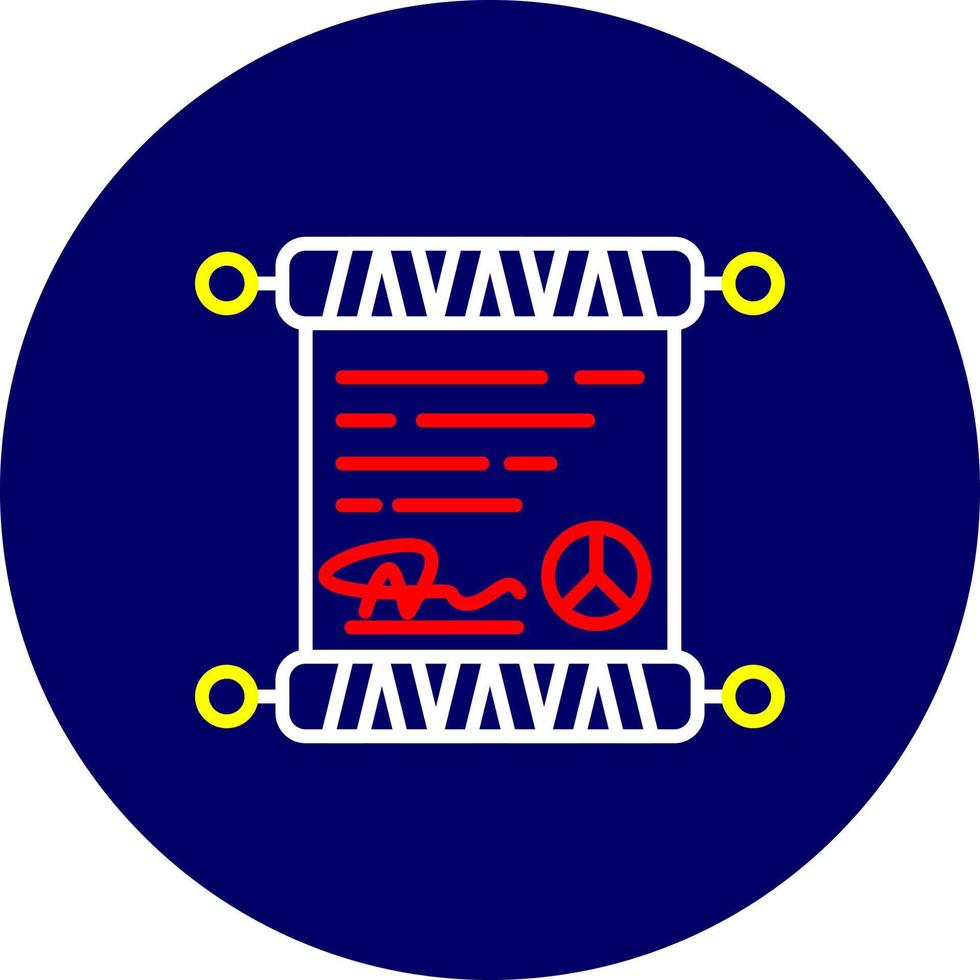 Peace Treaty Creative Icon Design vector