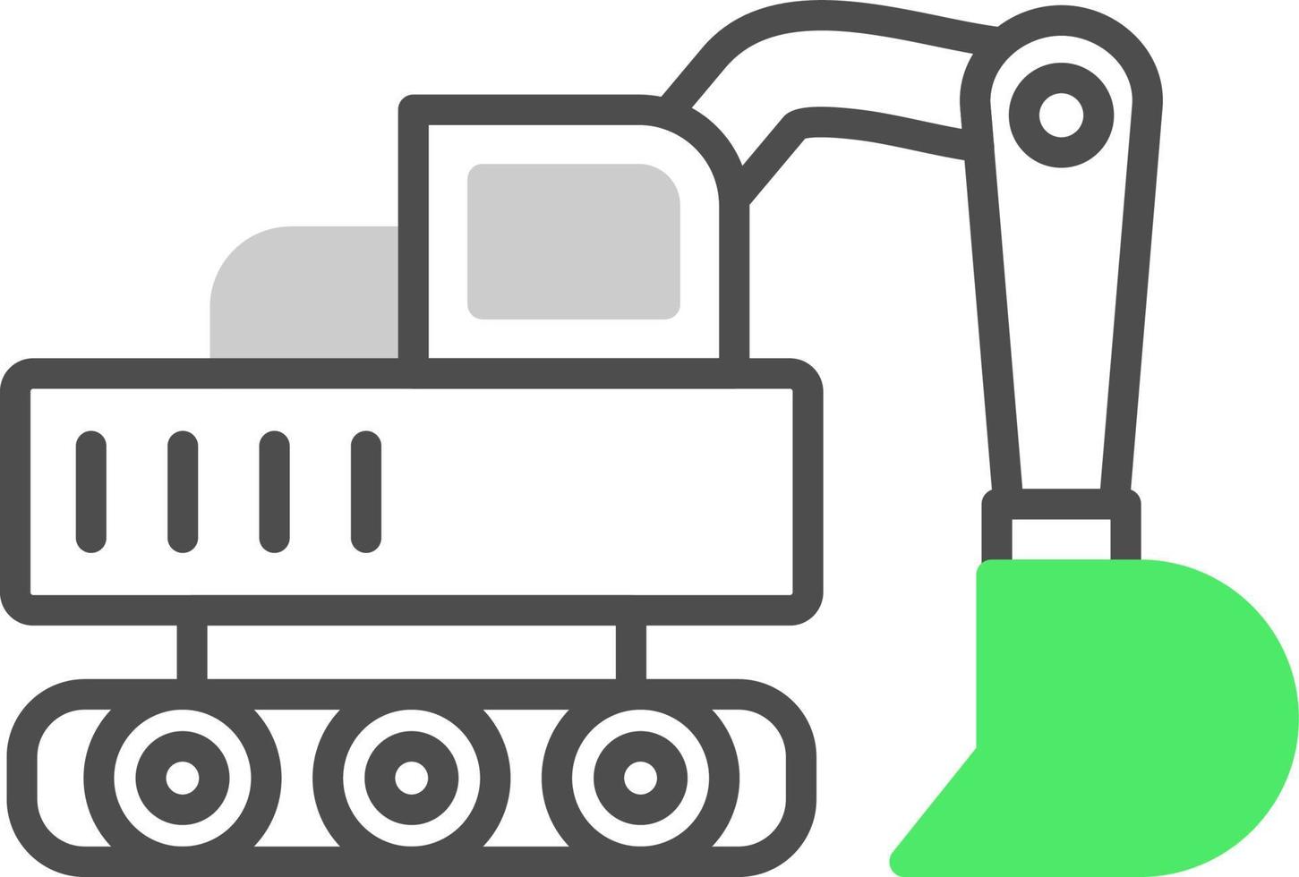 Excavator Creative Icon Design vector