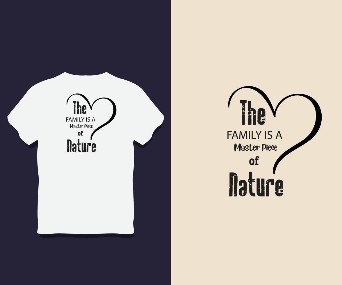 Family Typography T-Shirt Design with Vector