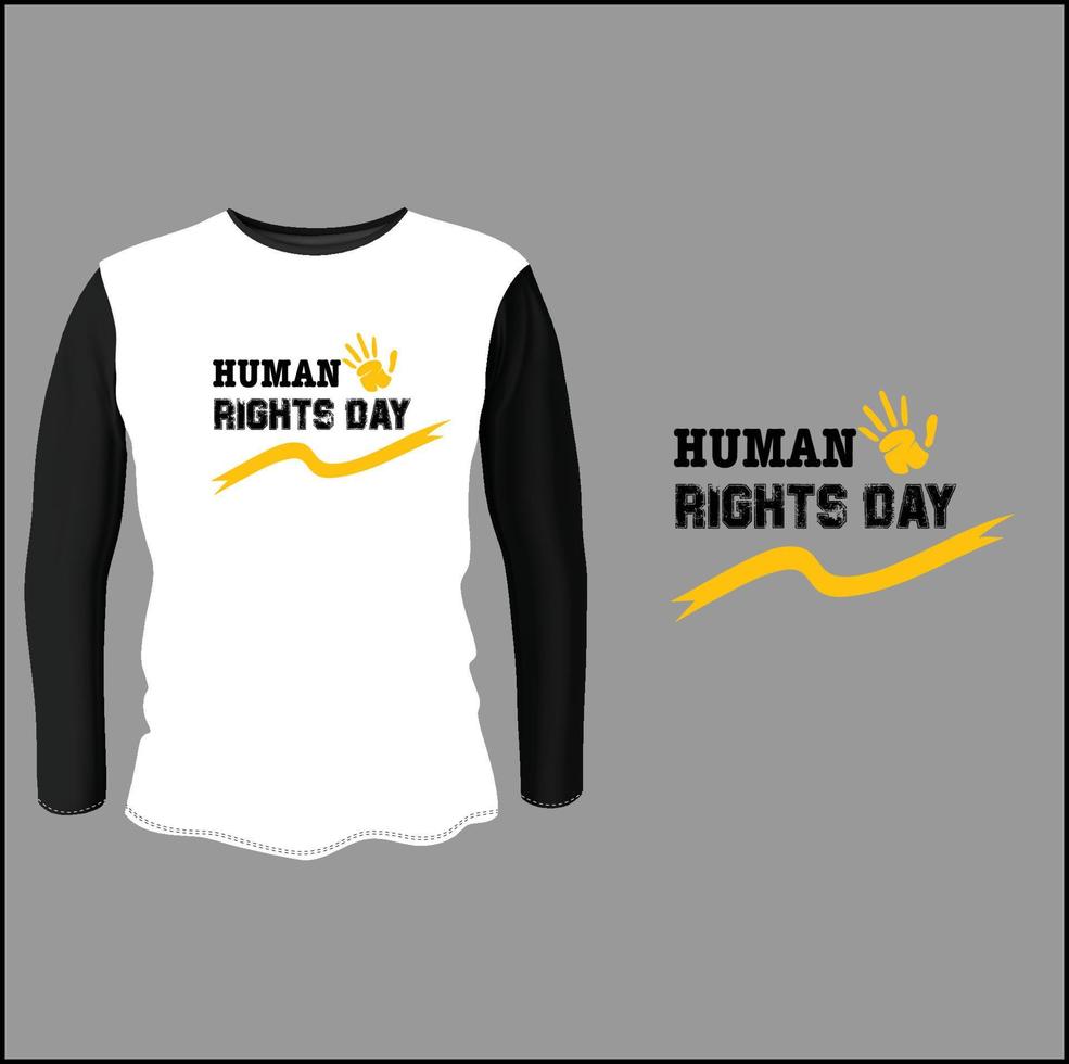 diseño de camiseta de tipografía de derechos humanos con vector