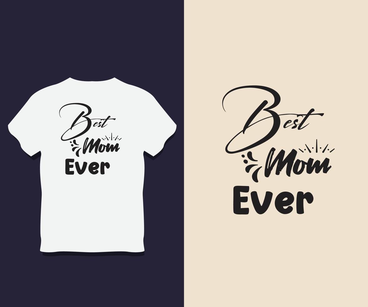 diseño de camiseta de tipografía madre con vector