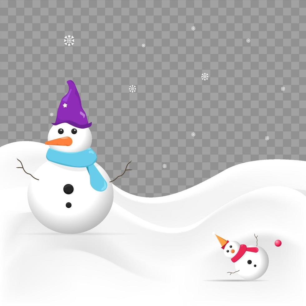 marry Christmas background with snowman template. happy new year 2023 vector