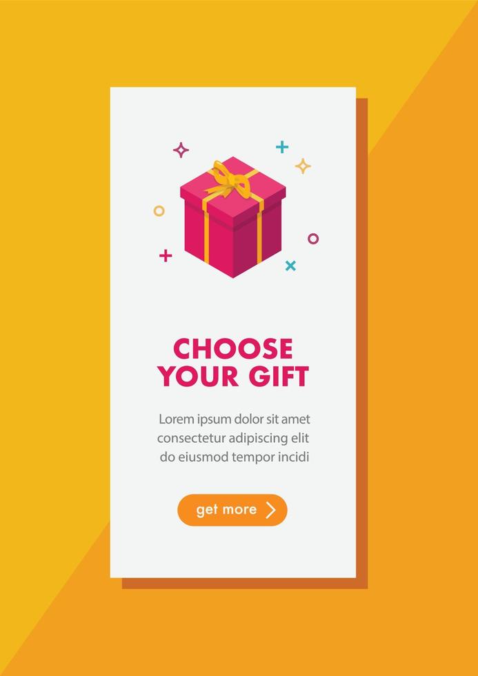 elige tu pancarta de regalo vector