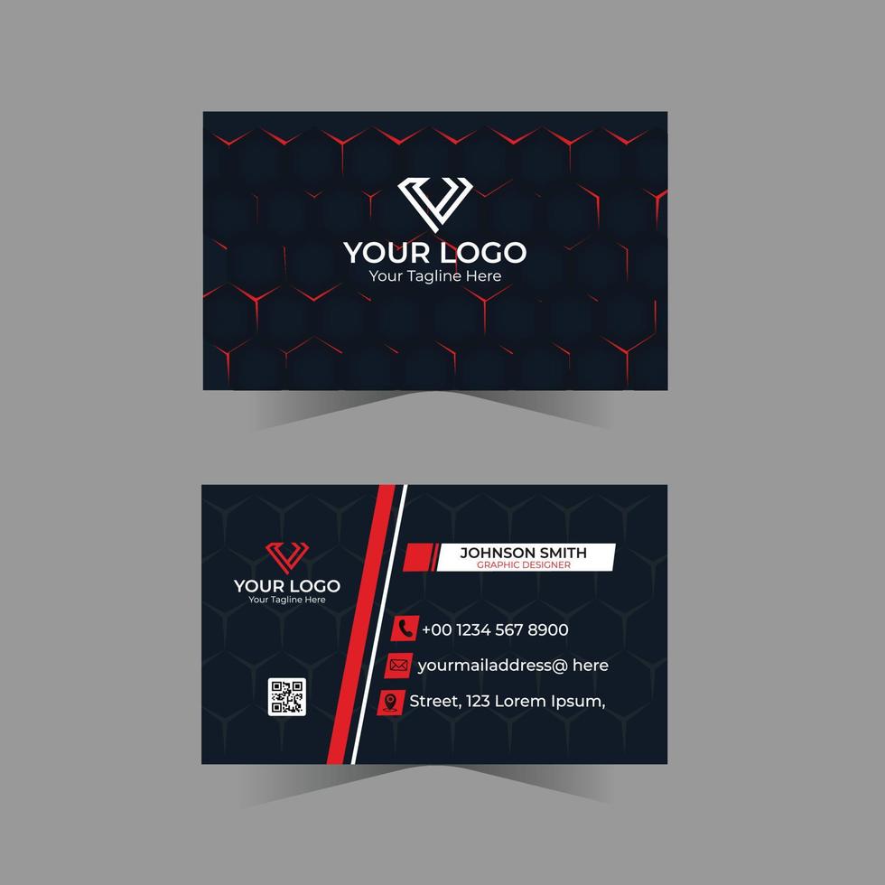 Modern professional business card design vector