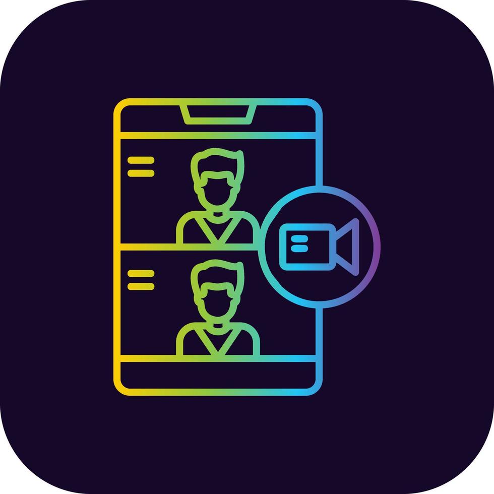 Videocall Creative Icon Design vector