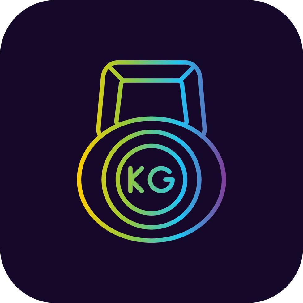 Kettlebell Creative Icon Design vector