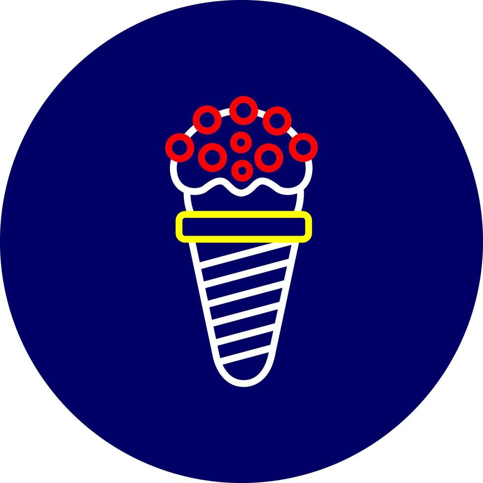 Ice Cream Cone Creative Icon Design vector