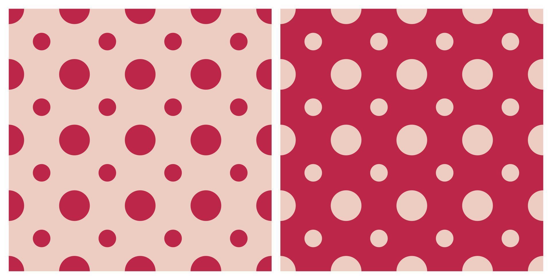 Viva Magenta And Pale Dogwood Background Polka Dot Pattern vector