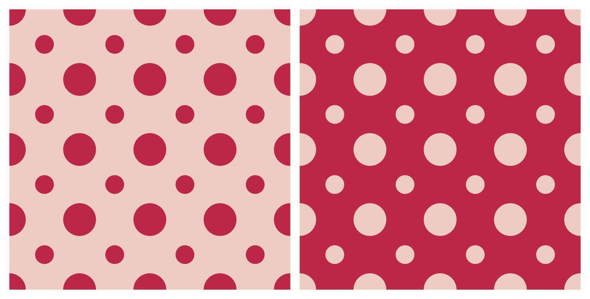 Viva Magenta And Pale Dogwood Background Polka Dot Pattern vector