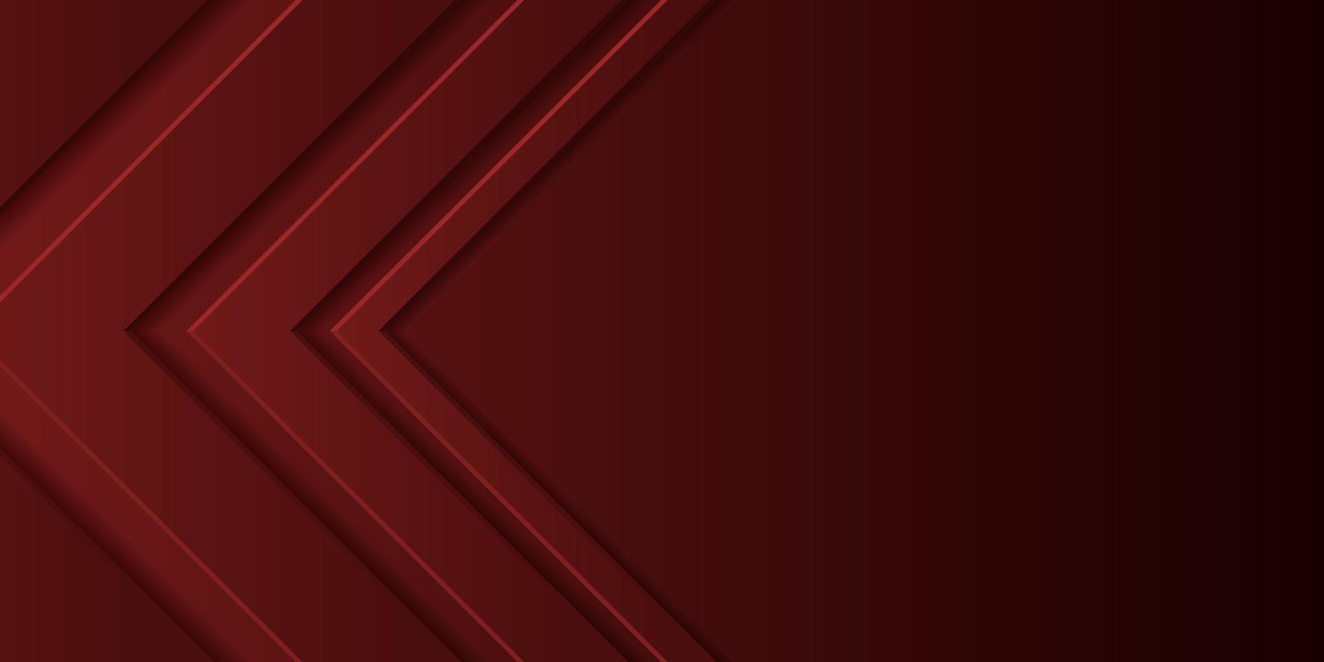 Triángulo de punta de flecha roja de fondo abstracto 3d vector