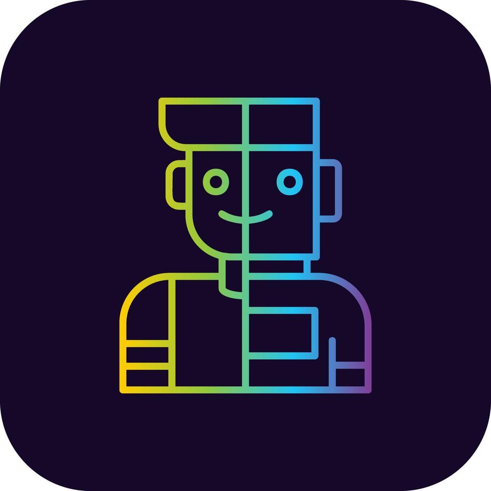 Humanoid Creative Icon Design vector