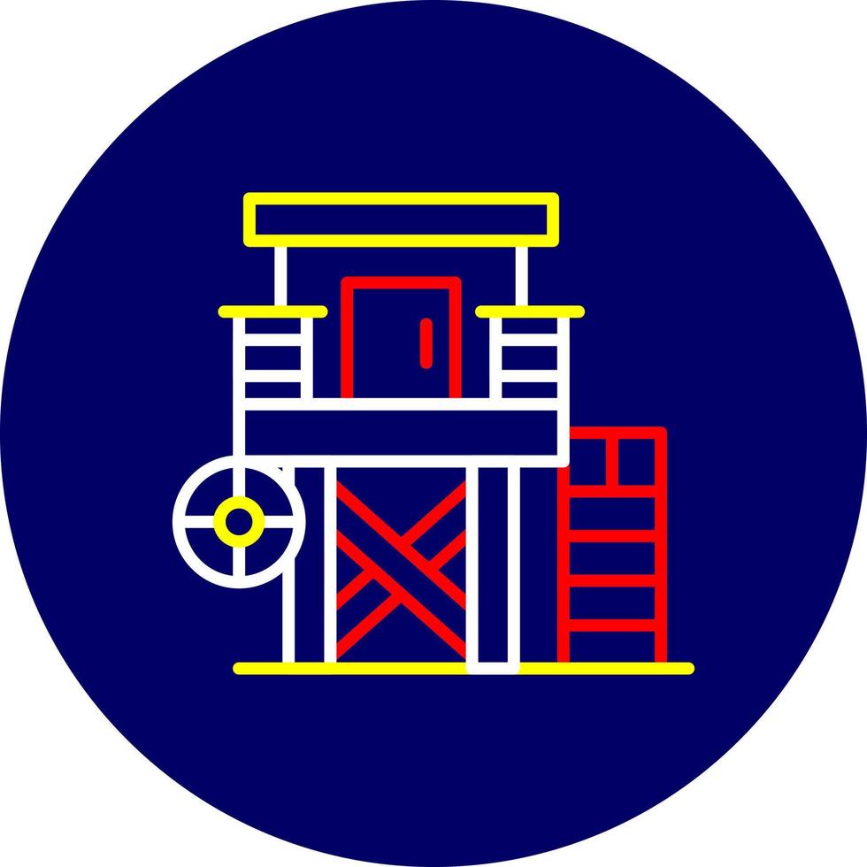 Lifeguard Tower Creative Icon Design vector