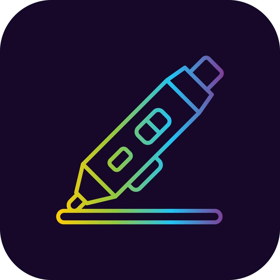 3d Pen Creative Icon Design vector