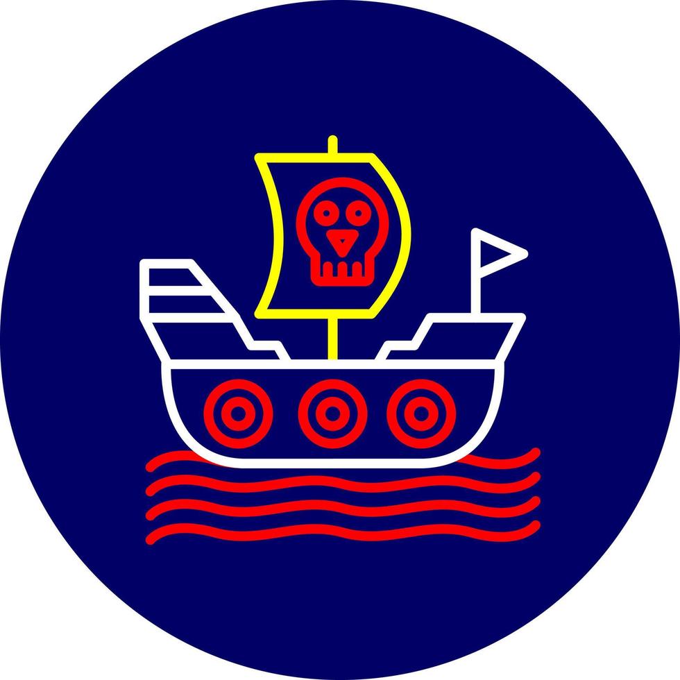 diseño de icono creativo de barco pirata vector