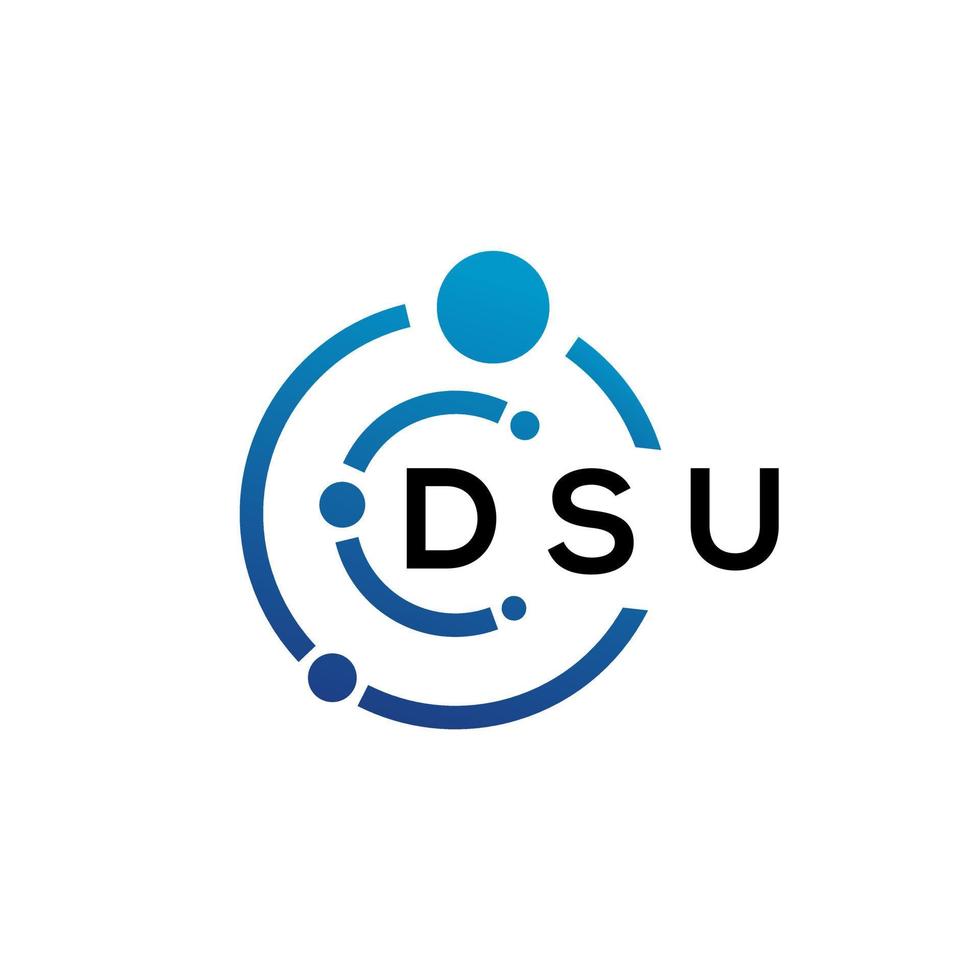 diseño de logotipo de letra dsu sobre fondo blanco. concepto de logotipo de letra de iniciales creativas dsu. diseño de carta dsu. vector