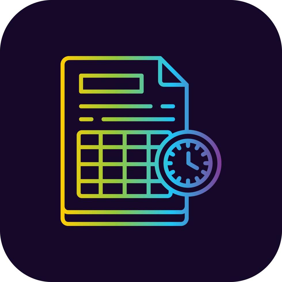 Schedule Creative Icon Design vector