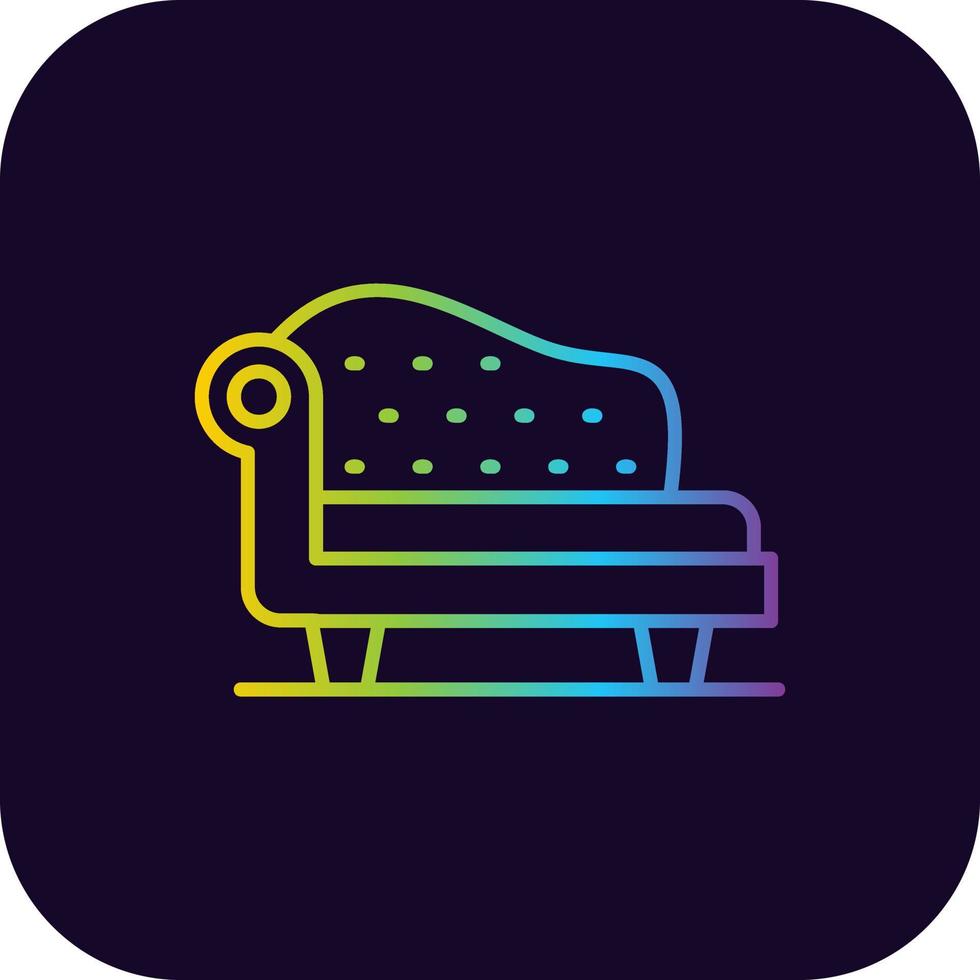 Chaise Longue Creative Icon Design vector