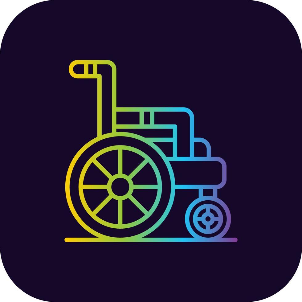 Wheelchair Creative Icon Design vector